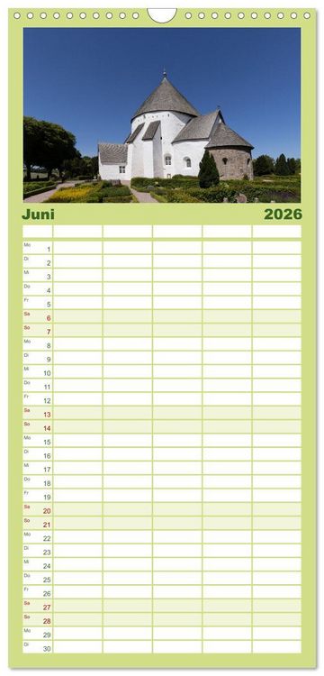 Produktbild: Familienplaner 2026 - Bornholm Juwel der Ostsee mit 5 Spalten (Wandkalender, 21 x 45 cm) CALVENDO