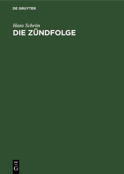 Produktbild: Die Z&uuml;ndfolge