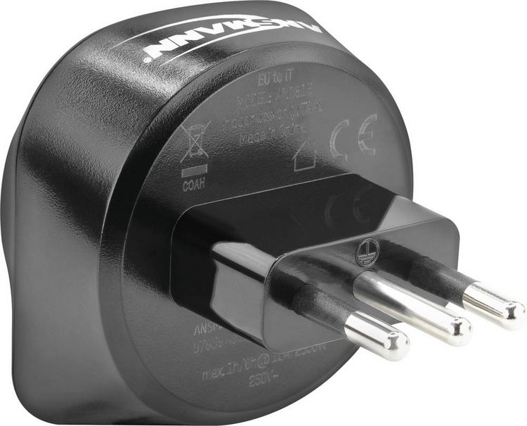 Produktbild: Ansmann 1250-0035 Reiseadapter EU to IT