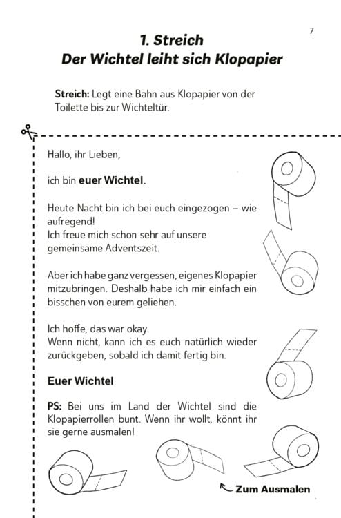 Produktbild: Die lustigsten Wichtelbriefe f&uuml;r Kinder | Zum Ausschneiden & sofort Verwenden | Interaktives Adventskalender-Buch mit Wichtelstreichen f&uuml;r die Wichtelt&uuml;r & Mitmach-Elementen | F&uuml;r Erstleser und Grundsch&uuml;ler ab der 1. Klasse