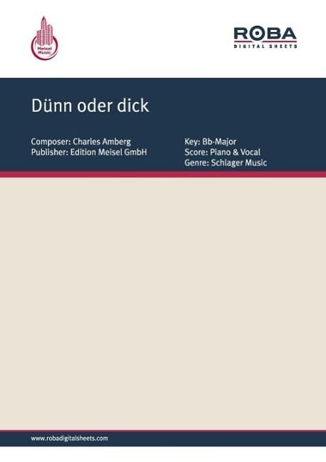 Produktbild: D&uuml;nn oder dick