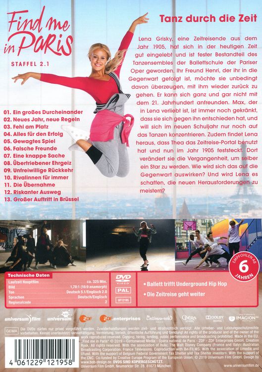 Produktbild: Find me in Paris - Staffel 2.1 [2 DVDs]