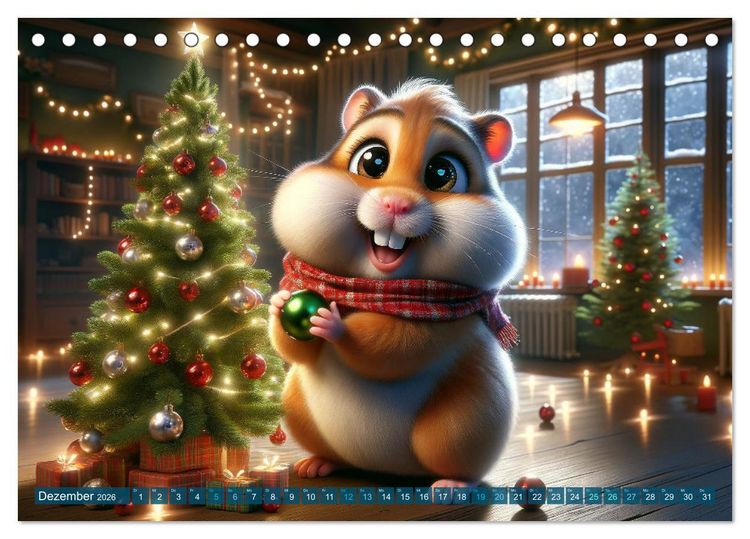 Produktbild: Hamsterbacken: Ein Jahr voller &Uuml;berraschungen (Tischkalender 2026 DIN A5 quer), CALVENDO Monatskalender