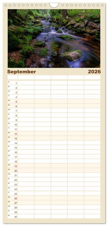 Produktbild: Familienplaner 2026 - Harzer Impressionen mit 5 Spalten (Wandkalender, 21 x 45 cm) CALVENDO