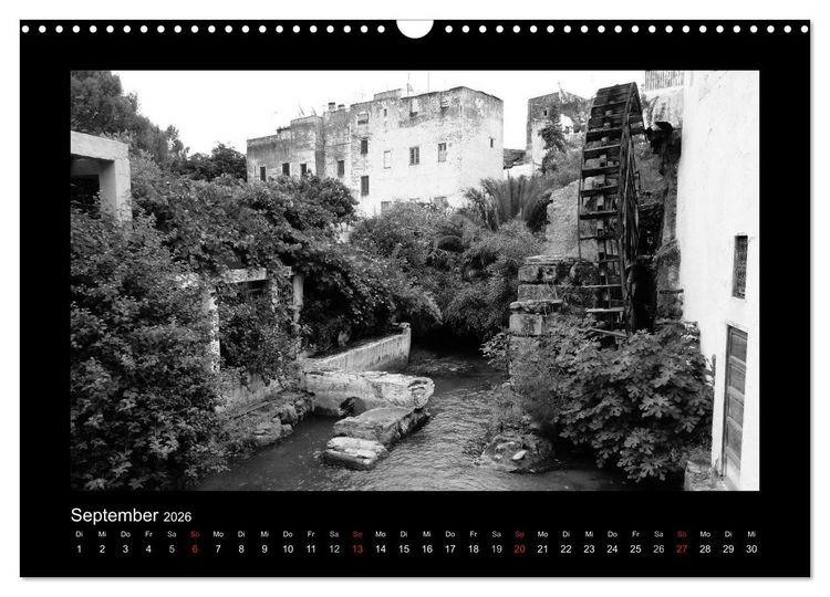 Produktbild: Marokko - Nostalgie in schwarz-weiss (Wandkalender 2026 DIN A3 quer), CALVENDO Monatskalender