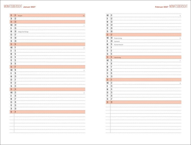 Produktbild: Mama AG Familienplaner Buch A5 2026