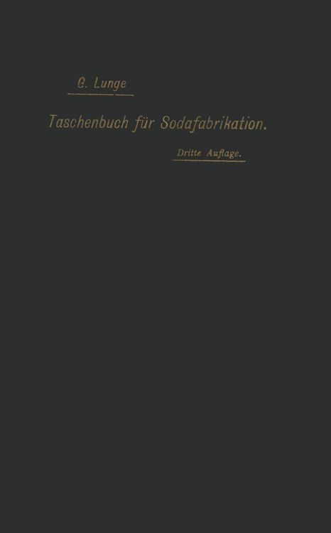 Produktbild: Taschenbuch f&uuml;r die Soda-, Pottasche- und Ammoniak-Fabrikation