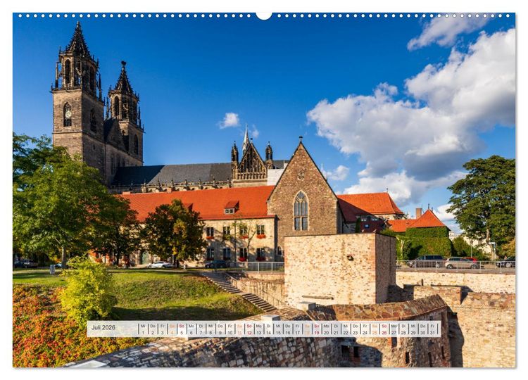 Produktbild: Sch&ouml;nes Magdeburg (hochwertiger Premium Wandkalender 2026 DIN A2 quer), Kunstdruck in Hochglanz