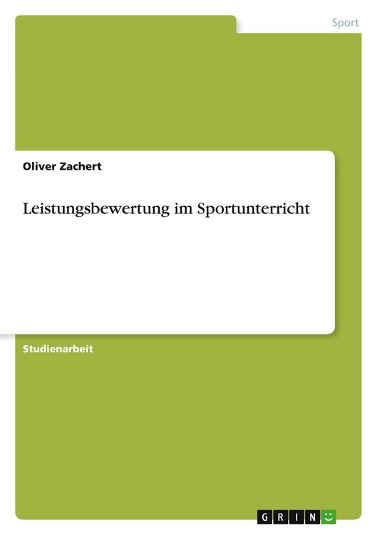 Produktbild: Leistungsbewertung im Sportunterricht