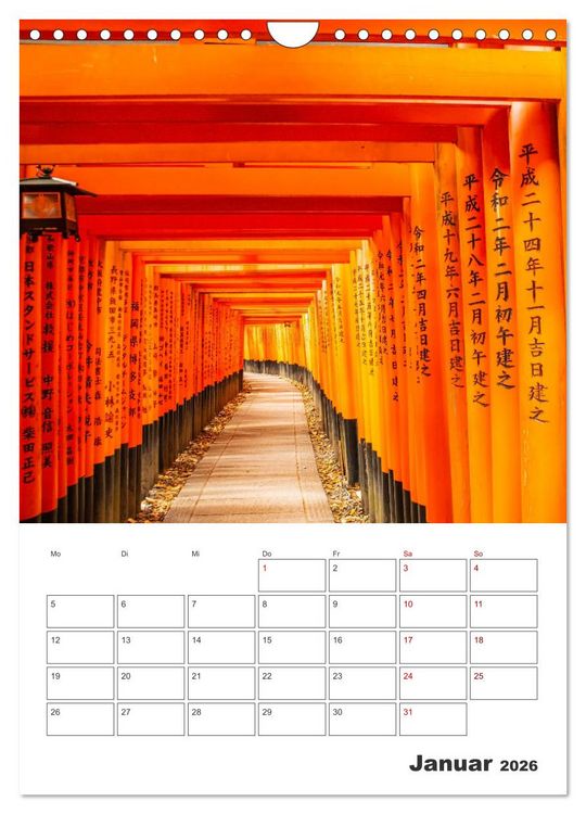 Produktbild: Schreine und Tempel - Heiligt&uuml;mern in Japan (Wandkalender 2026 DIN A4 hoch), CALVENDO Monatskalender