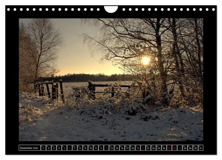 Produktbild: Lichtlandschaft Worpswede (Wandkalender 2026 DIN A4 quer), CALVENDO Monatskalender