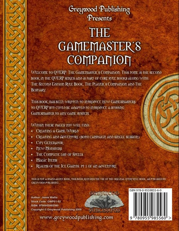 Produktbild: QUERP - Gamesmaster's Companion