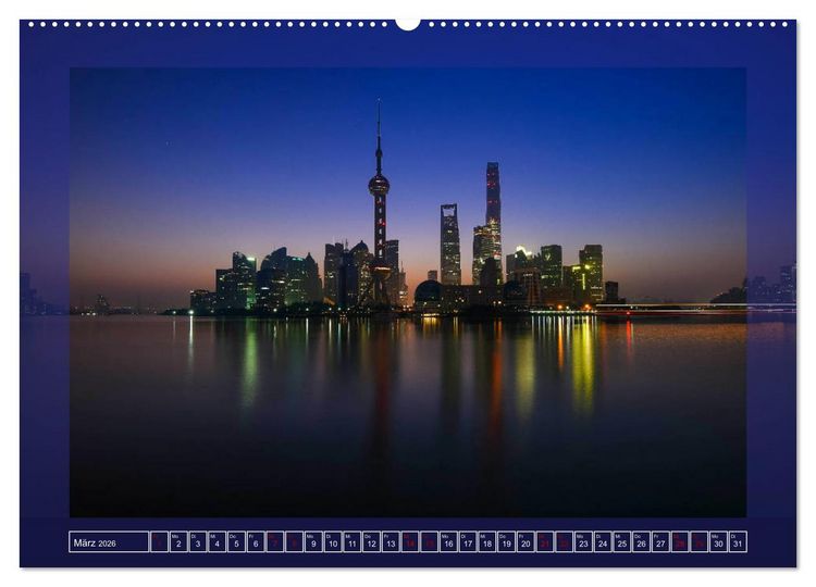 Produktbild: Metropolen - Asiens sch&ouml;nste St&auml;dte bei Nacht (hochwertiger Premium Wandkalender 2026 DIN A2 quer), Kunstdruck in Hochglanz