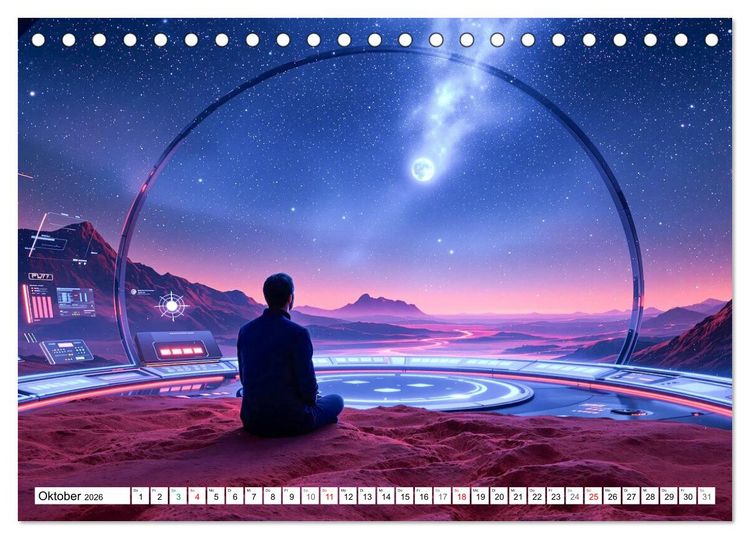 Produktbild: Neuer Morgen Mars (Tischkalender 2026 DIN A5 quer), CALVENDO Monatskalender