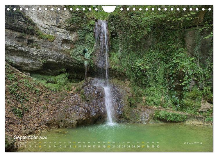 Produktbild: BODYPAINTING AM WASSERFALL VON LINN (Wandkalender 2026 DIN A4 quer), CALVENDO Monatskalender