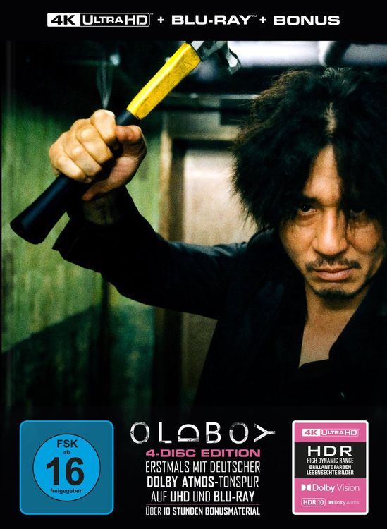 Produktbild: Oldboy - 4-Disc Limited Collector's Edition im Mediabook (4K Ultra HD + Blu-ray + 2 x Bonus-Blu-ray)