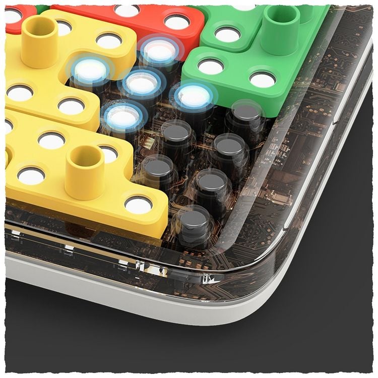 Produktbild: GiiKER Super Blocks Logikspiel, Muster- & Formpuzzle mit 1000+ Aufgaben, Spielkonsole