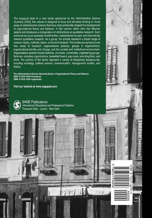 Produktbild: Qualitative Studies of Organizations