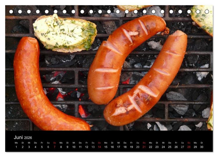 Produktbild: BBQ Lecker Grillen (Tischkalender 2026 DIN A5 quer), CALVENDO Monatskalender
