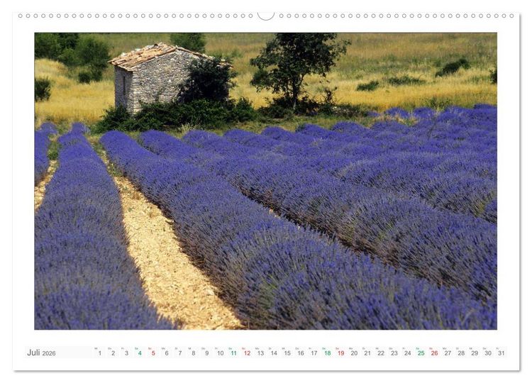 Produktbild: Farbenfrohe Provence (Wandkalender 2026 DIN A2 quer), CALVENDO Monatskalender
