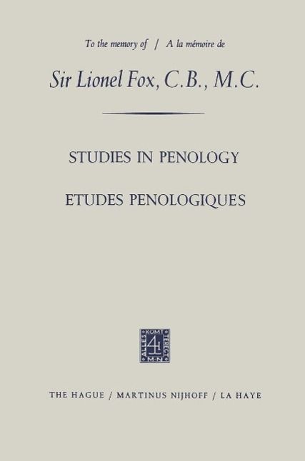 Produktbild: Etudes Penologiques Studies in Penology dedicated to the memory of Sir Lionel Fox, C.B., M.C. / Etudes Penologiques d&eacute;di&eacute;es &agrave; la m&eacute;moire de Sir Lionel