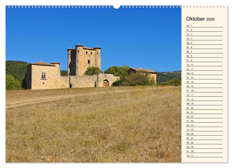 Produktbild: Katharerburgen - Entdeckungen im Pays Cathare (hochwertiger Premium Wandkalender 2026 DIN A2 quer), Kunstdruck in Hochglanz