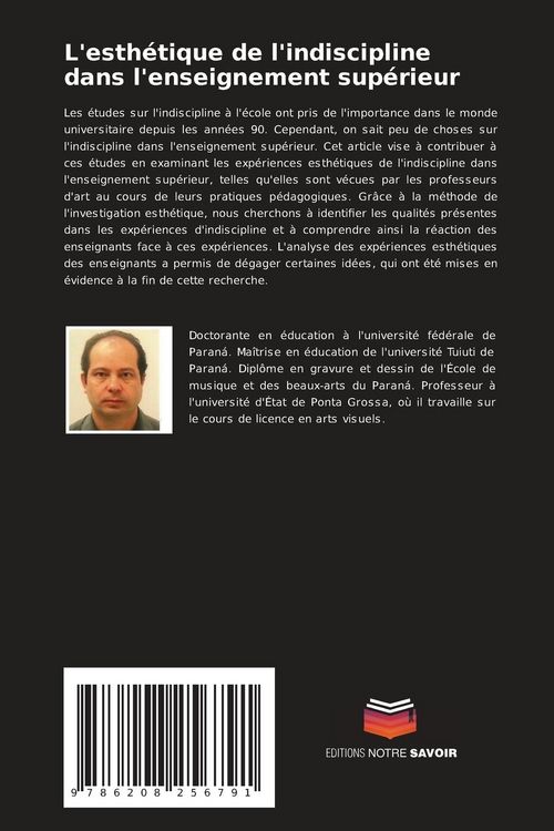 Produktbild: L'esth&eacute;tique de l'indiscipline dans l'enseignement sup&eacute;rieur