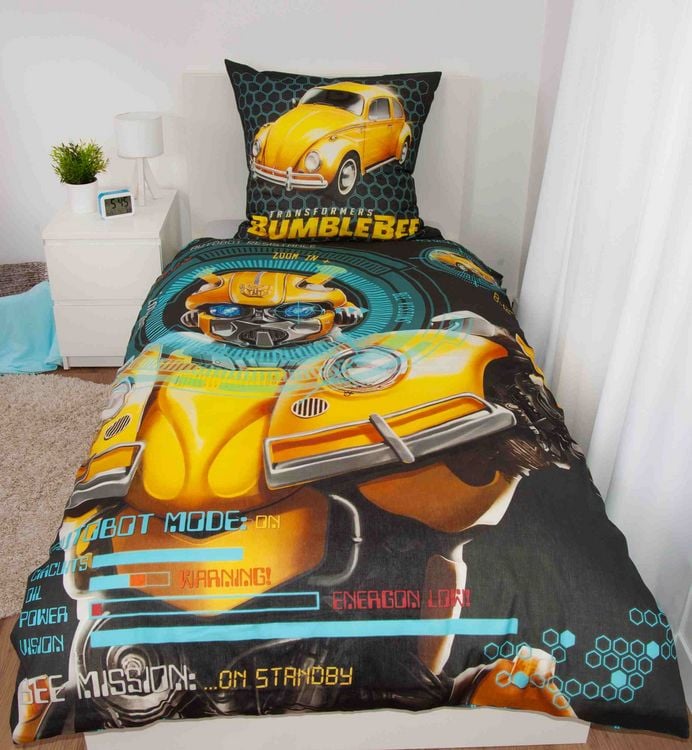 Produktbild: Transformers 4403207050 - Bumblebee Bettw&auml;sche, 80x80 cm + 135x200 cm, 100% Baumwolle