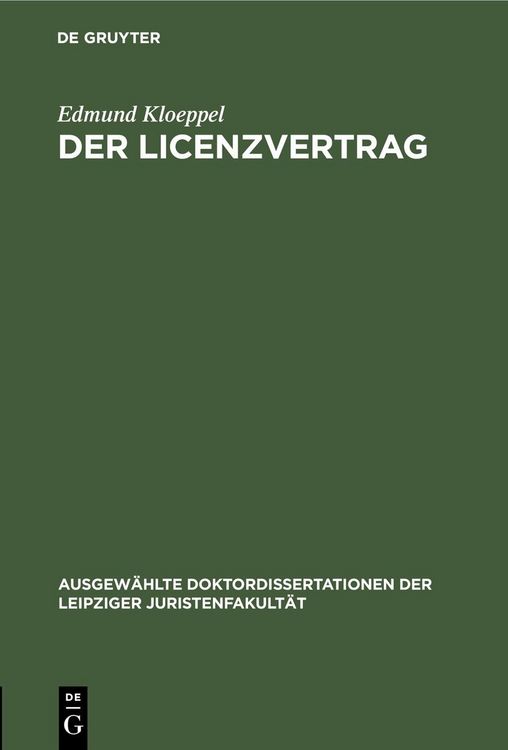 Produktbild: Der Licenzvertrag