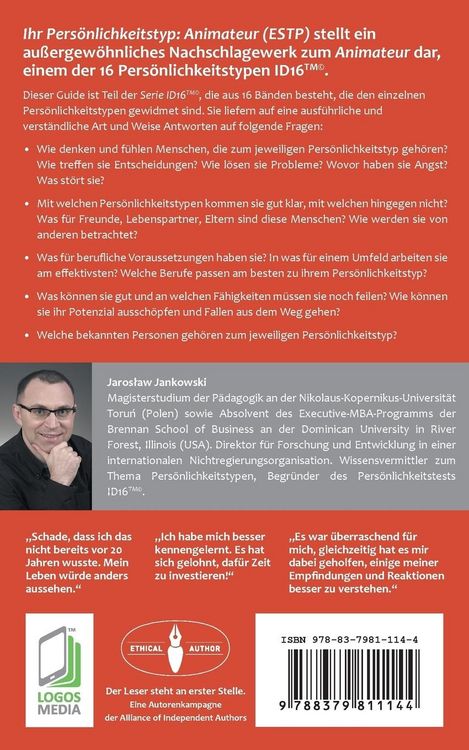 Produktbild: Ihr Pers&ouml;nlichkeitstyp - Animateur (ESTP)