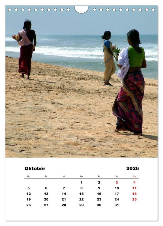 Produktbild: In Kerala (Wandkalender 2026 DIN A4 hoch), CALVENDO Monatskalender