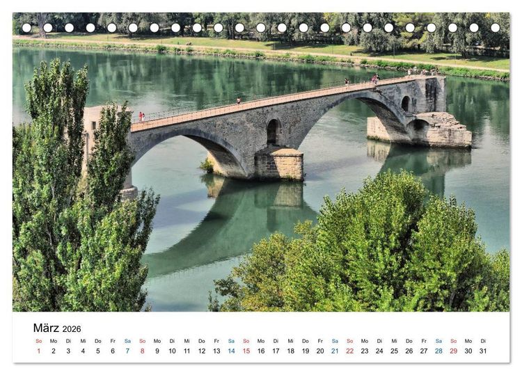 Produktbild: Avignon - Weltkulturerbe der UNESCO (Tischkalender 2026 DIN A5 quer), CALVENDO Monatskalender