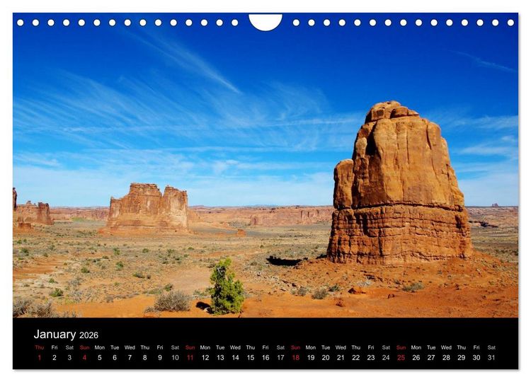 Produktbild: Spectacular Utah / UK-Version (Wall Calendar 2026 DIN A4 landscape), CALVENDO 12 Month Wall Calendar