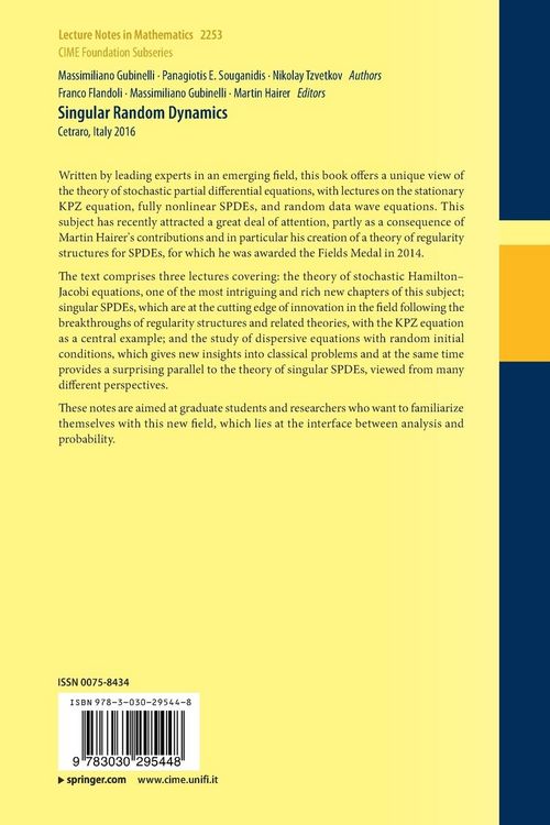 Produktbild: Singular Random Dynamics