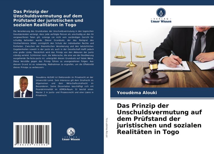 Produktbild: Das Prinzip der Unschuldsvermutung auf dem Pr&uuml;fstand der juristischen und sozialen Realit&auml;ten in Togo