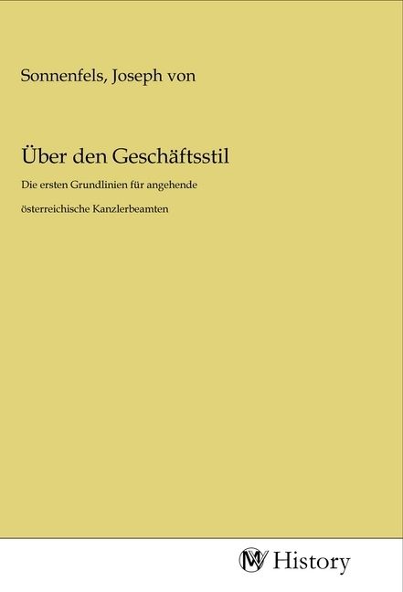Produktbild: &Uuml;ber den Gesch&auml;ftsstil