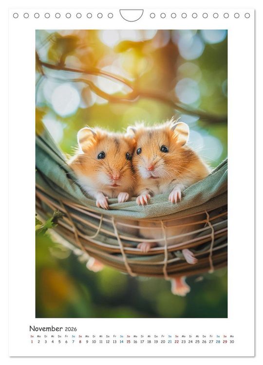 Produktbild: Lustige kleine Hamster (Wandkalender 2026 DIN A4 hoch), CALVENDO Monatskalender