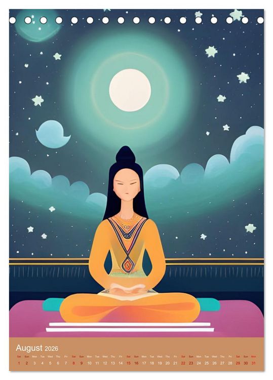 Produktbild: Meditation Unites (Desk Calendar 2026 DIN A5 portrait), CALVENDO 12 Month DeskCalendar