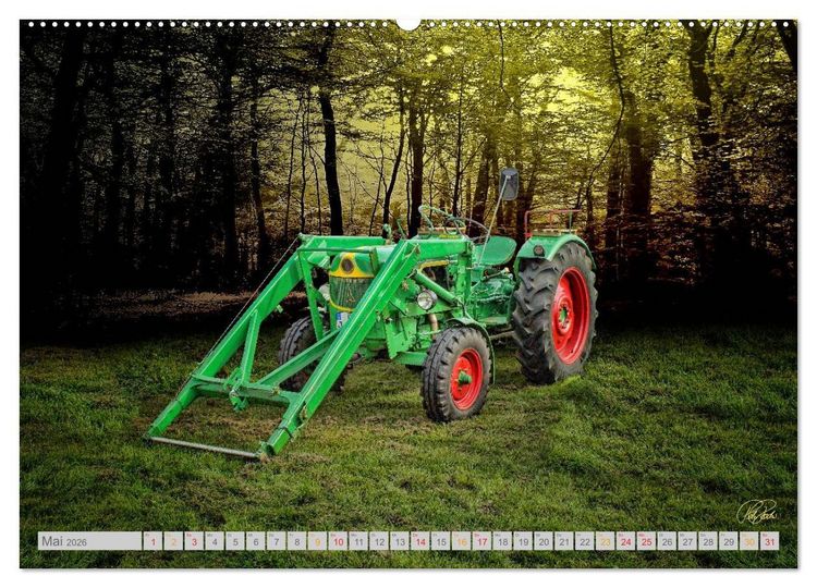 Produktbild: Oldtimer Sch&auml;tze. Ein Traktoren-Kalender (hochwertiger Premium Wandkalender 2026 DIN A2 quer), Kunstdruck in Hochglanz