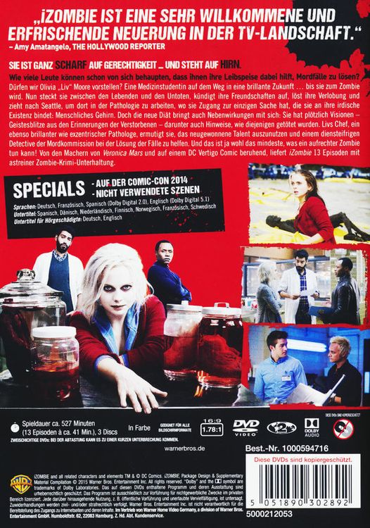 IZombie - Staffel 1 [3 DVDs]