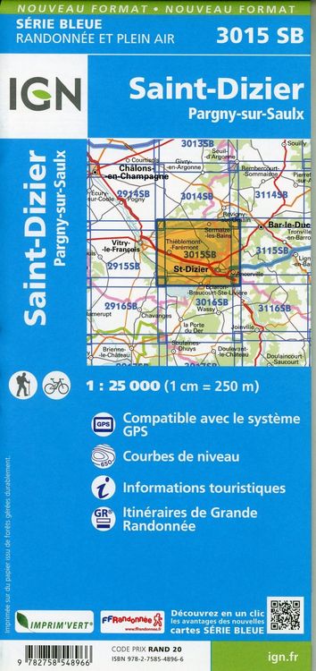 Produktbild: St-Dizier-Pargny-sur-Saulx 1:25 000