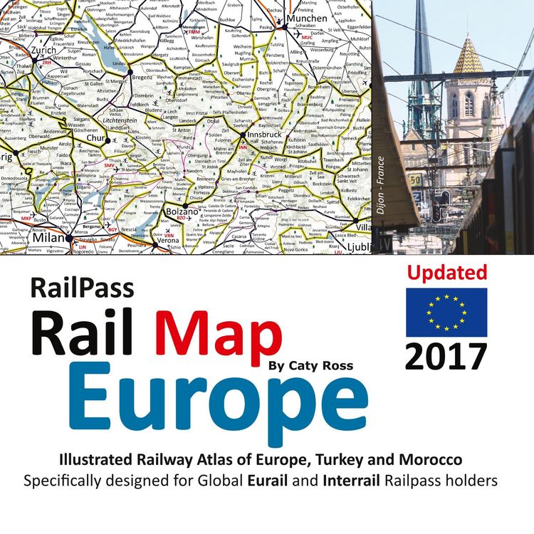 Produktbild: RailPass RailMap Europe 2017