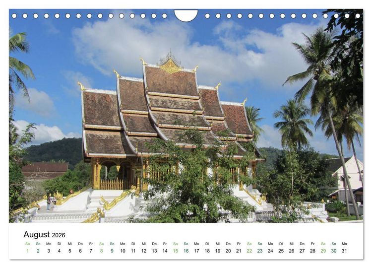 Produktbild: Laos - Die Perle S&uuml;dostasiens (Wandkalender 2026 DIN A4 quer), CALVENDO Monatskalender