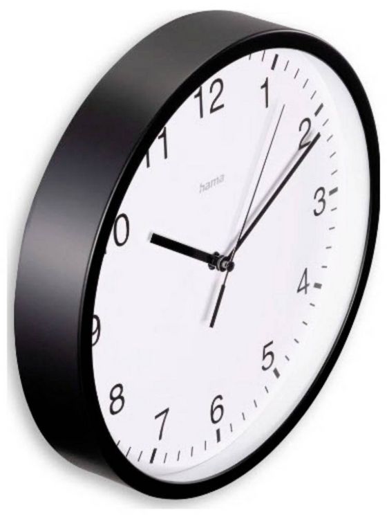 Produktbild: Hama 00185865 Quarz Wanduhr 25cm x 250mm x 250mm x 40mm Schwarz