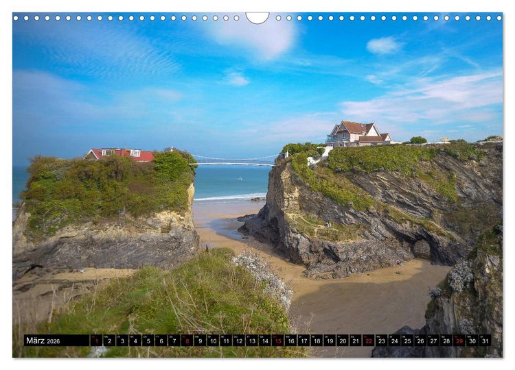 Produktbild: Blickpunkte Cornwall (Wandkalender 2026 DIN A3 quer), CALVENDO Monatskalender