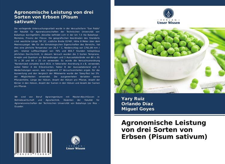 Produktbild: Agronomische Leistung von drei Sorten von Erbsen (Pisum sativum)