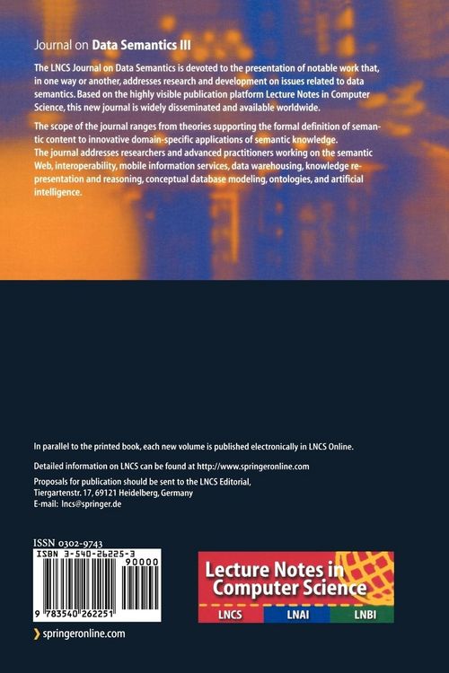 Produktbild: Journal on Data Semantics III