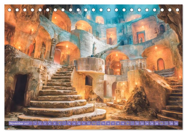 Produktbild: Treppenlabyrinthe &ndash; Die Suche nach dem Weg (Tischkalender 2027 DIN A5 quer), CALVENDO Monatskalender