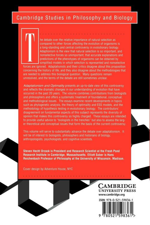 Produktbild: Adaptationism and Optimality