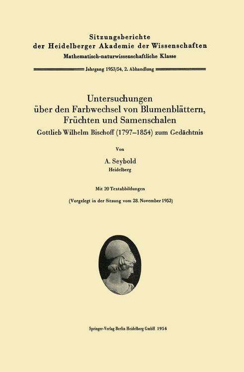Produktbild: Untersuchungen &uuml;ber den Farbwechsel von Blumenbl&auml;ttern, Fr&uuml;chten und Samenschalen
